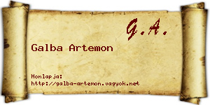 Galba Artemon névjegykártya